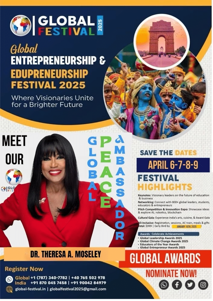 Dr. Theresa A. Moseley: A Global Peace Ambassador Leading Education and Innovation at the Global Festival 2025